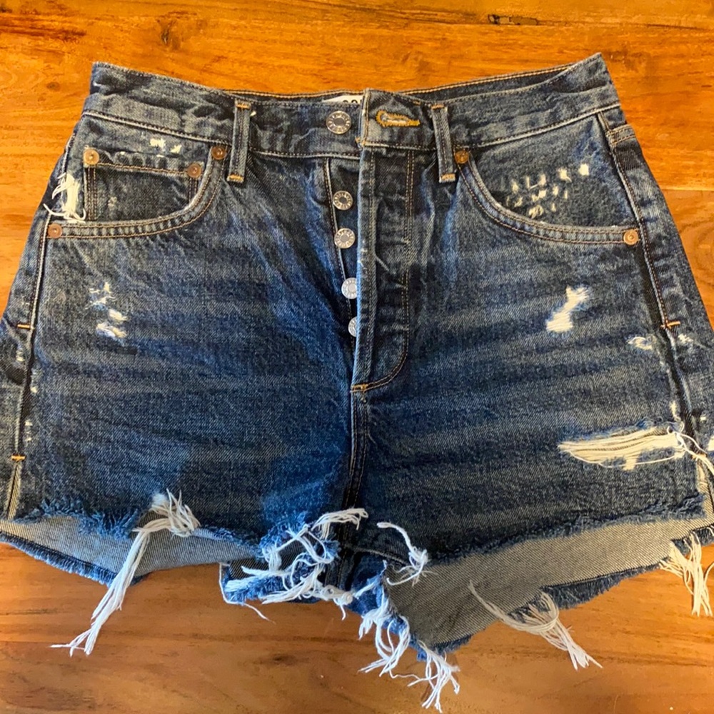 AGOLDE SIZE 25 Dark Denim shorts